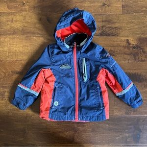 4T London Fog blue orange hooded jacket outerwear
